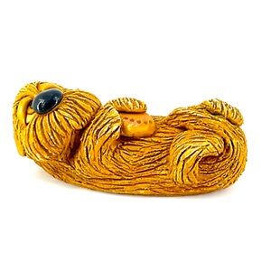 HAND CARVED OTTER FIGURINE THE CRITTER FACTORY 1986 cute adorable collector HTF